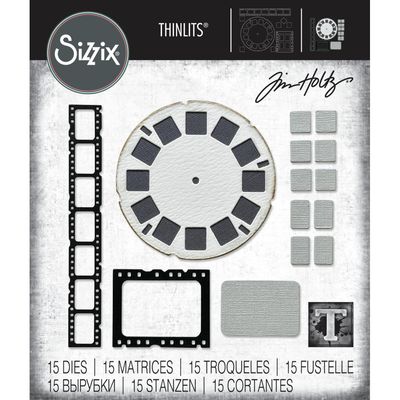 Tim Holtz Sizzix Thinlits Die Vault Picture Show 15/pkg