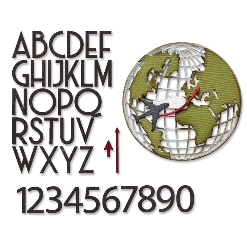 Tim Holtz Sizzix Thinlits Die Vault World Travel 45/pkg