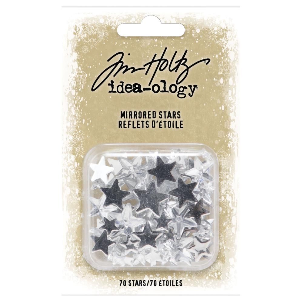 Tim Holtz Idea-ology Christmas Mirrored Stars 70/pkg