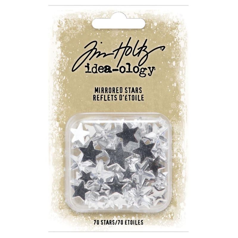 Tim Holtz Idea-ology Christmas Mirrored Stars 70/pkg