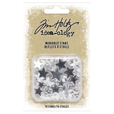 Tim Holtz Idea-ology Christmas Mirrored Stars 70/pkg