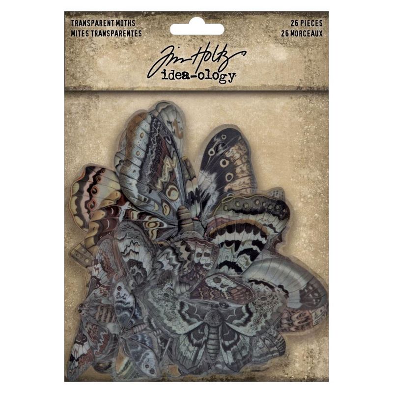 Tim Holtz Idea-ology Transparent Moths 26/pkg