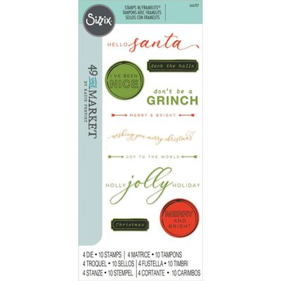 49 and Market Stamps with Framelits - Jolly Sentiments