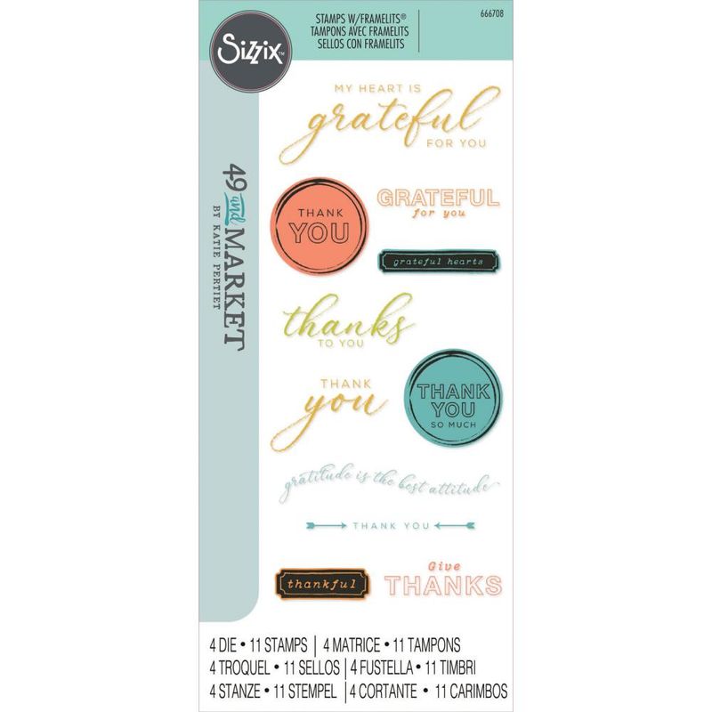 49 and Market Stamps with Framelits - Thankful Sentiments