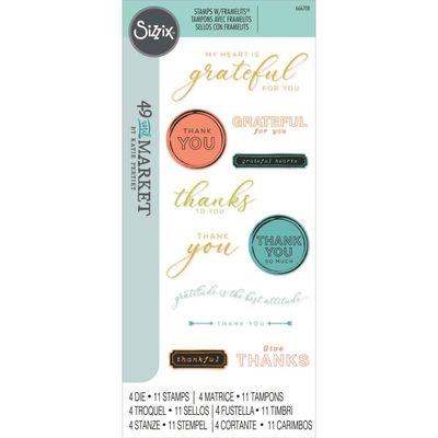 49 and Market Stamps with Framelits - Thankful Sentiments