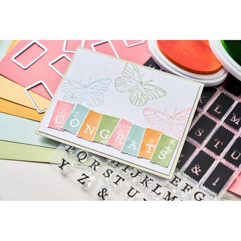 49 and Market Stamps with Framelits - Tab Stamp Alpha