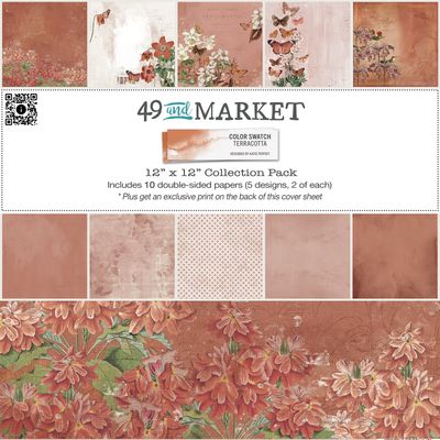 49 and Market Color Swatch Terracotta Collection - Assorted, Style: Collection Pack 12&quot;x12&quot;