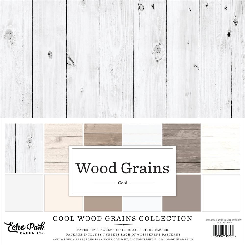 Echo Park Wood Grains Cool Collection 12x12