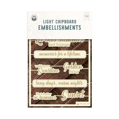 P13 Light Chipboard Embellishments 4x6" - Assorted