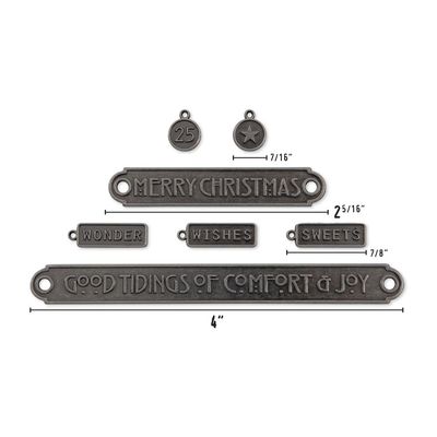 Tim Holtz Idea-ology Christmas 2024 Word Plaques + Tags 7/pkg