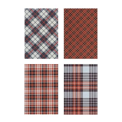 Tim Holtz Idea-ology Christmas 2024 Kraft Stock - Sparkle Plaid 20/pkg