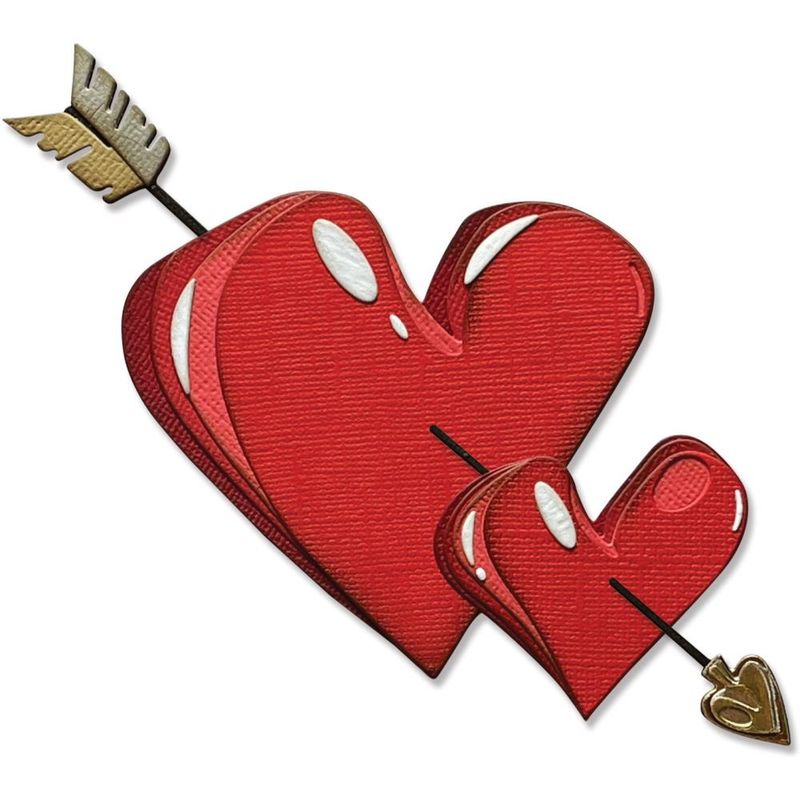 Tim Holtz Sizzix Thinlits Die Colorize Lovestruck 16/pkg