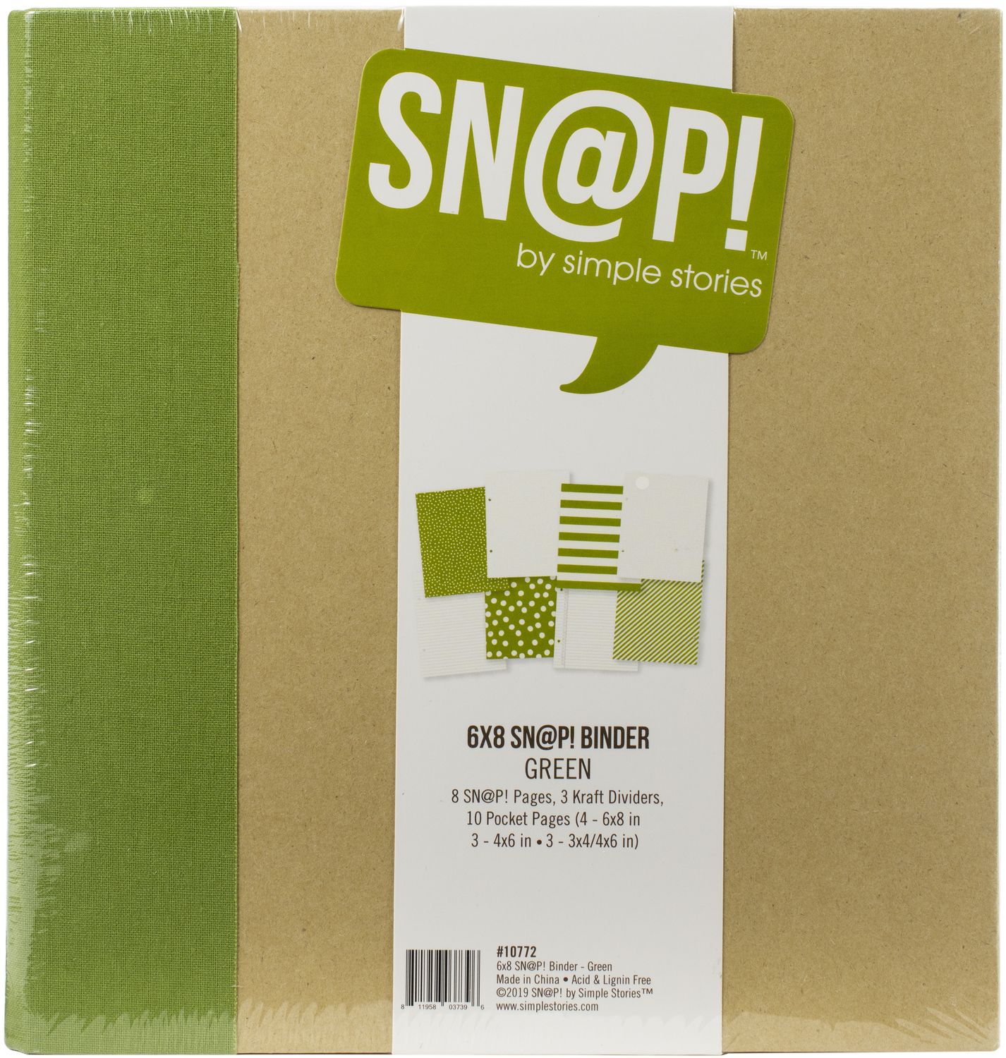 Simple Stories SN@P Binder 6x8&quot; Green