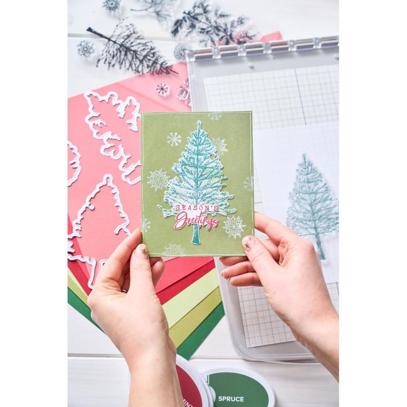 49 and Market Stamps with Framelits - Pine Holidays