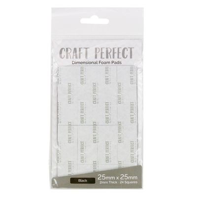 Tonic Studios Craft Perfect Dimensional Foam Pads Black 25x25mm 24/pkg