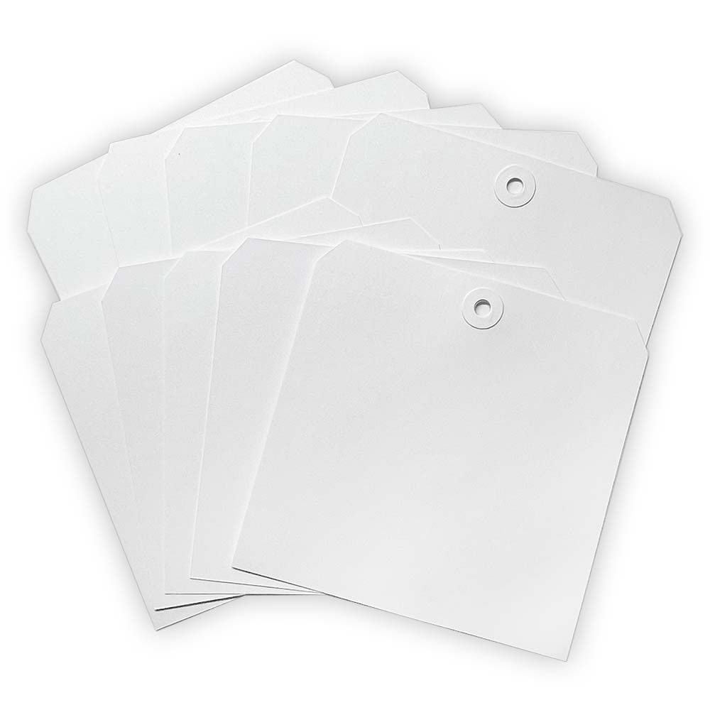 Dina Wakley MEdia Square Tags With Reinforced Holes - Assorted