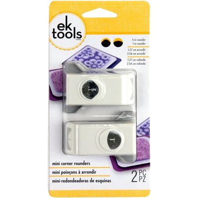 EK Success Mini Corner Rounder Punches 0.5&quot; &amp; 1&quot;