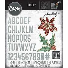 Tim Holtz Sizzix Thinlits Die Vault Seasonal Sketch 43/pkg