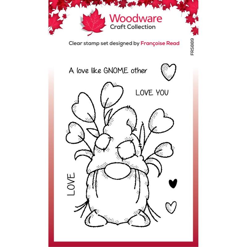 Woodware Craft Collection Clear Stamp Set Singles Love Gnome 4&quot;X6&quot;