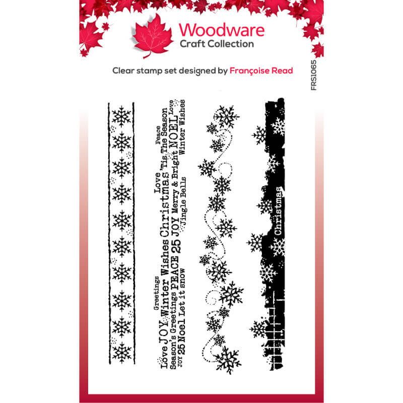 Woodware Clear Stamps Singles Christmas Borders 4&quot;X6&quot;