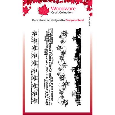 Woodware Clear Stamps Singles Christmas Borders 4&quot;X6&quot;