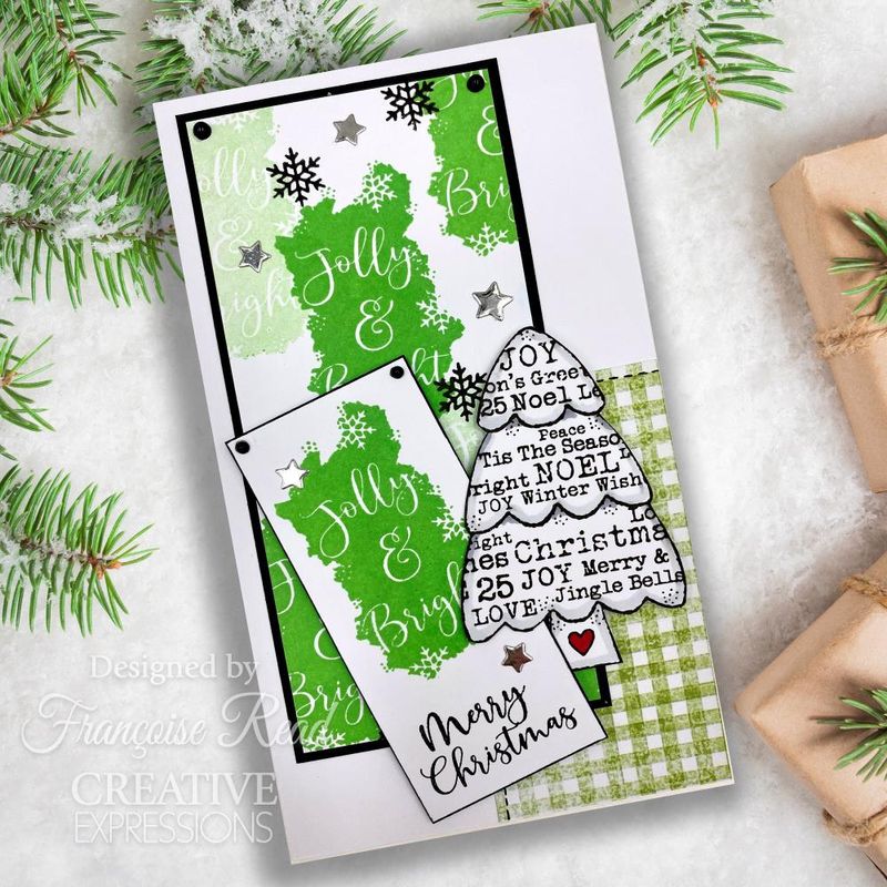 Woodware Clear Stamps Singles Christmas Patches 4"X6"