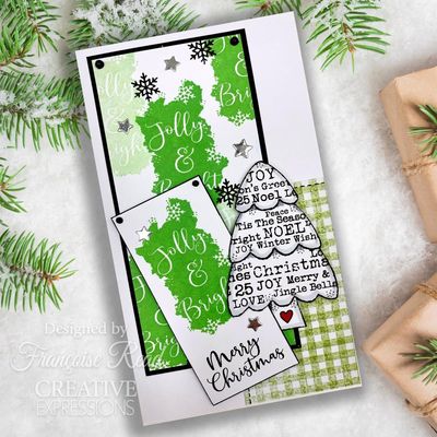 Woodware Clear Stamps Singles Christmas Patches 4"X6"
