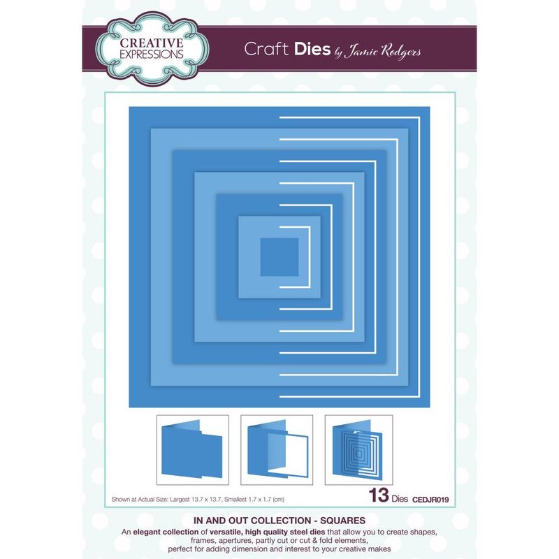 Creative Expressions Die Set In and Out Collection - Squares 13/pkg