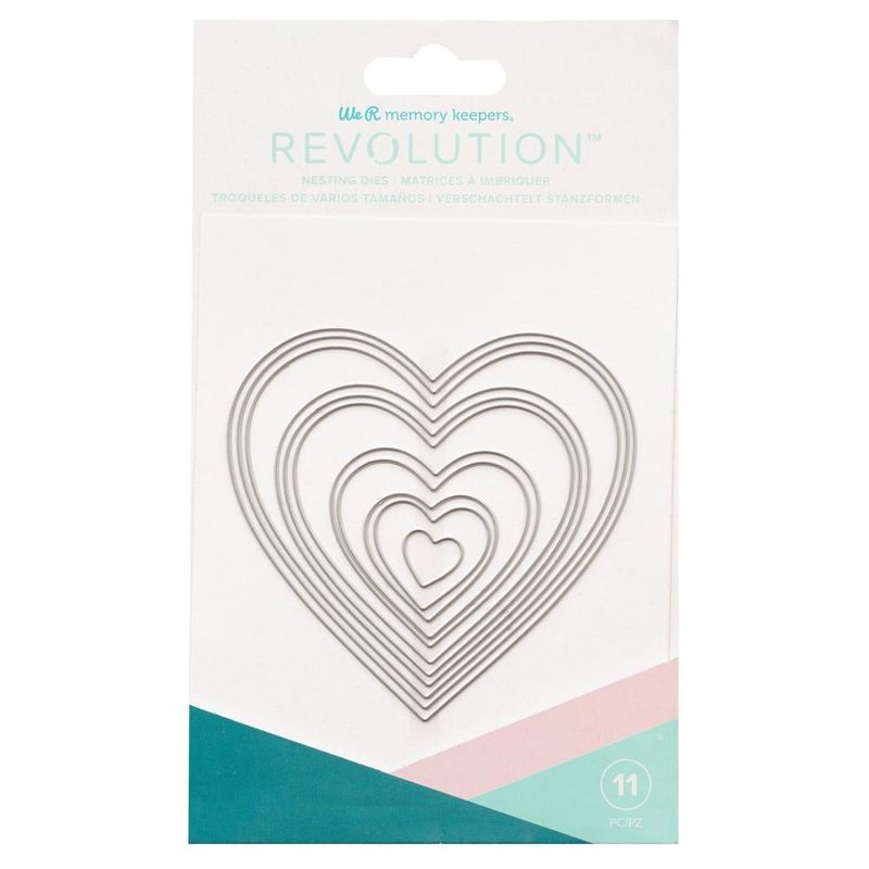 We R Memory Keepers Revolution Nesting Die Set - Hearts 11/pkg