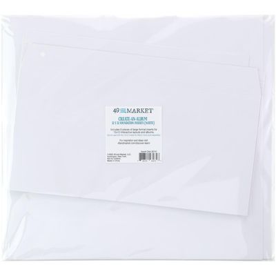 49 and Market Create-an-Album 12x12 Foundation Inserts White