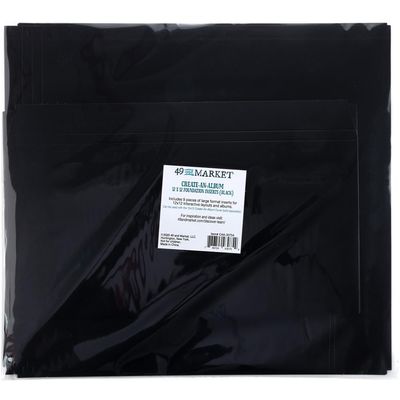 49 and Market Create-an-Album 12x12 Foundation Inserts Black