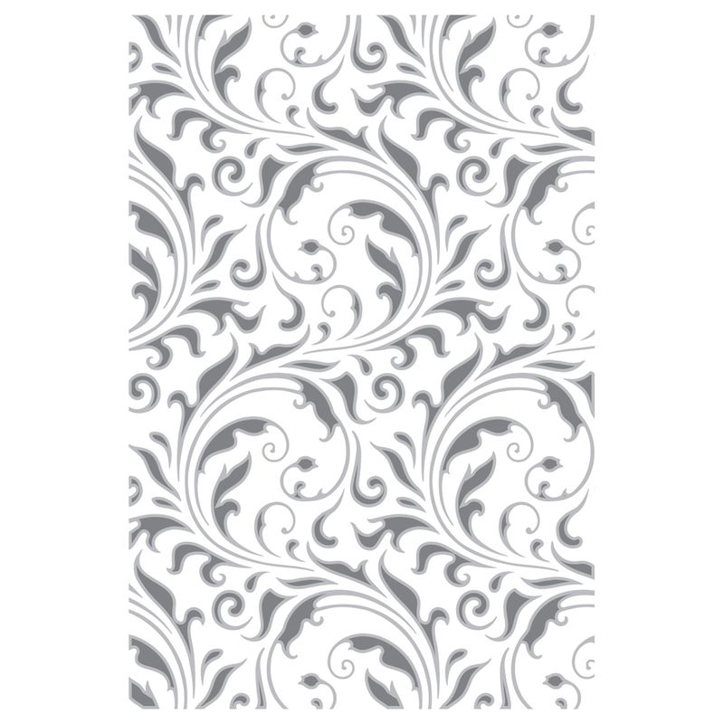Tim Holtz Sizzix Multi-level Texture Fades A6 Embossing Folder - Vault Flourish 666868