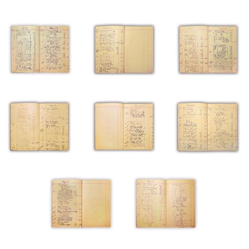 Dina Wakley MEdia Journal Printed Ledger 7.5&quot;X12&quot;