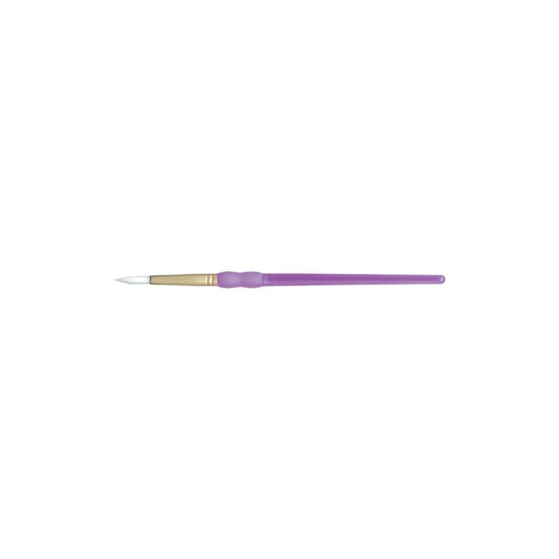 Crafter&#39;s Choice White Taklon Round Brush - Assorted
