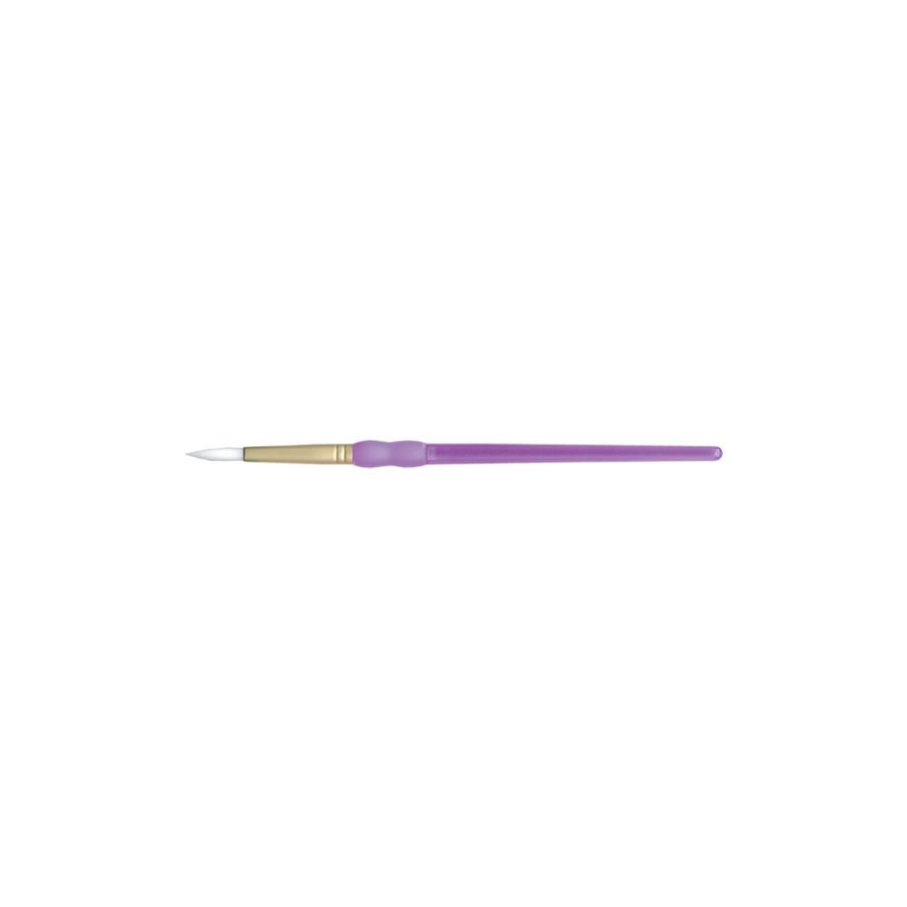 Crafter&#39;s Choice White Taklon Round Brush - Assorted, Size: Size 05
