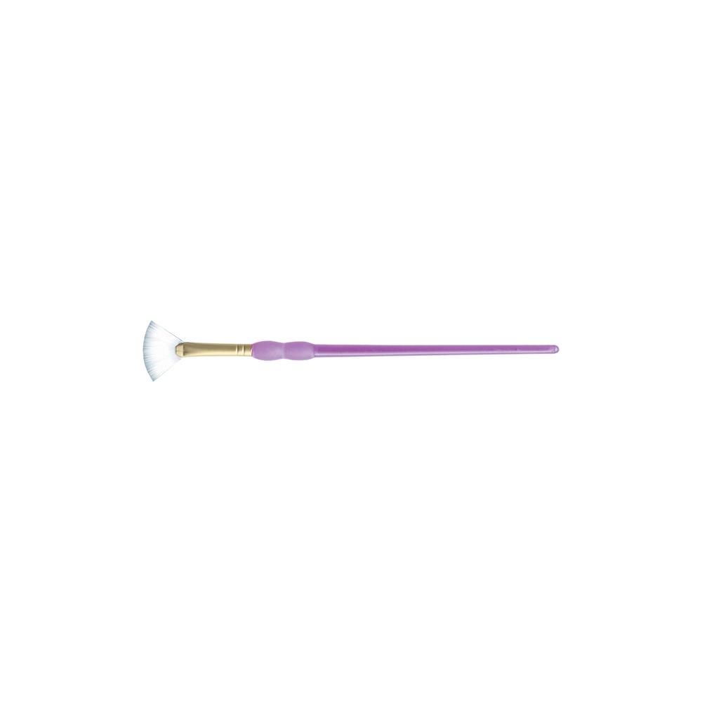 Crafter&#39;s Choice White Taklon Fan Brush - Assorted, Size: Size 01