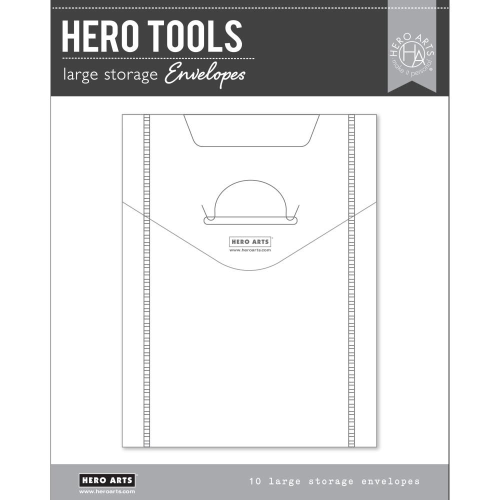 Hero Arts Tools Storage Envelopes Large 10/pkg