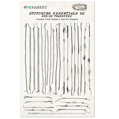 49 and Market Vintage Bits Rub-on Transfers - Stitching Essentials 02