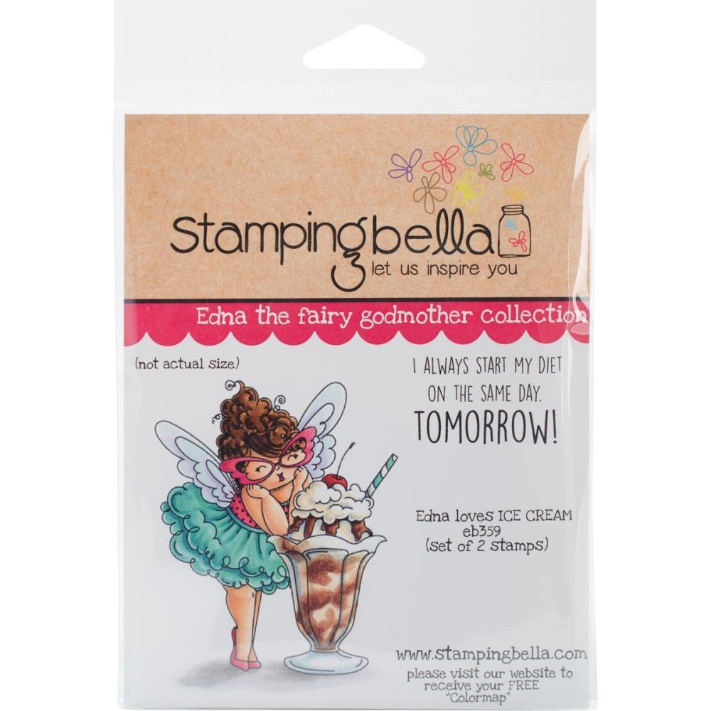 Stamping Bella Edna The Fairy Godmother Collection - Assorted, Style: Edna Loves Ice Cream eb359