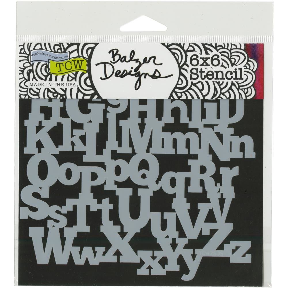 TCW Template Stencil 6&quot;X6&quot; - Assorted, Style: Alphabetica