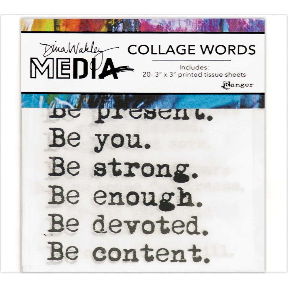 Dina Wakley MEdia Collage Word Pack - Assorted, Style: 1