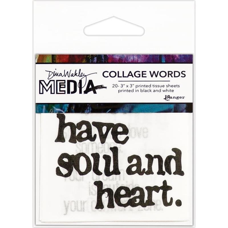 Dina Wakley MEdia Collage Word Pack - Assorted