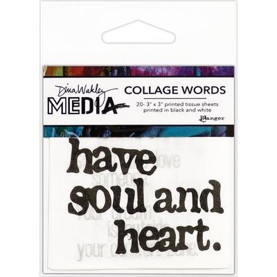 Dina Wakley MEdia Collage Word Pack - Assorted
