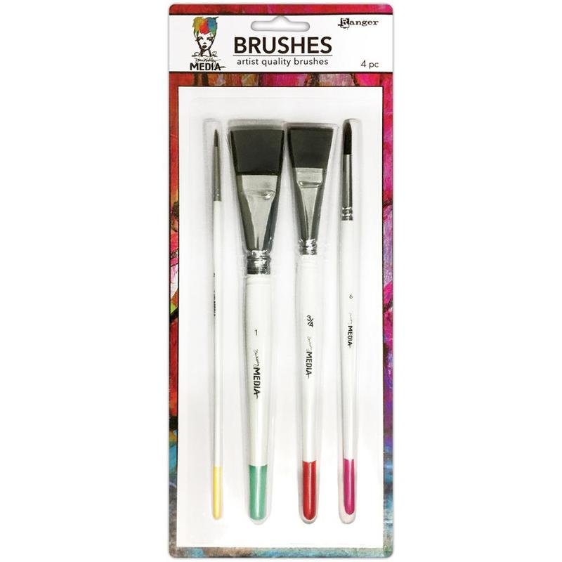 Dina Wakley MEdia Brushes 4/pkg