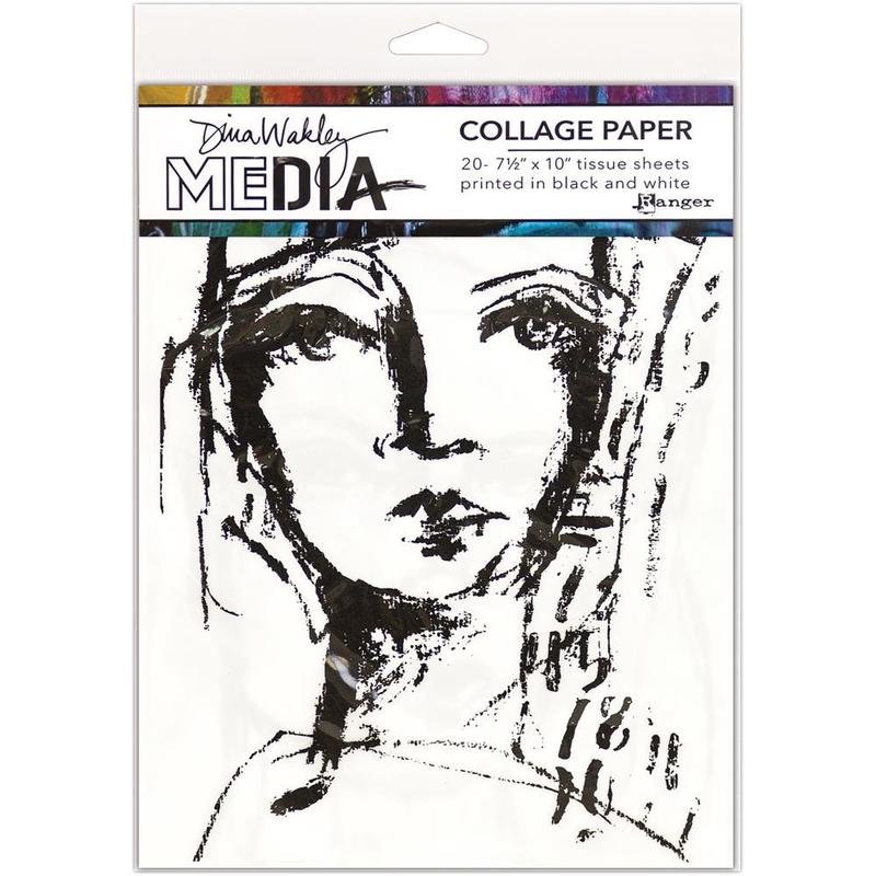 Dina Wakley MEdia Collage Paper Tissue 7.5&quot;X10&quot; - Assorted