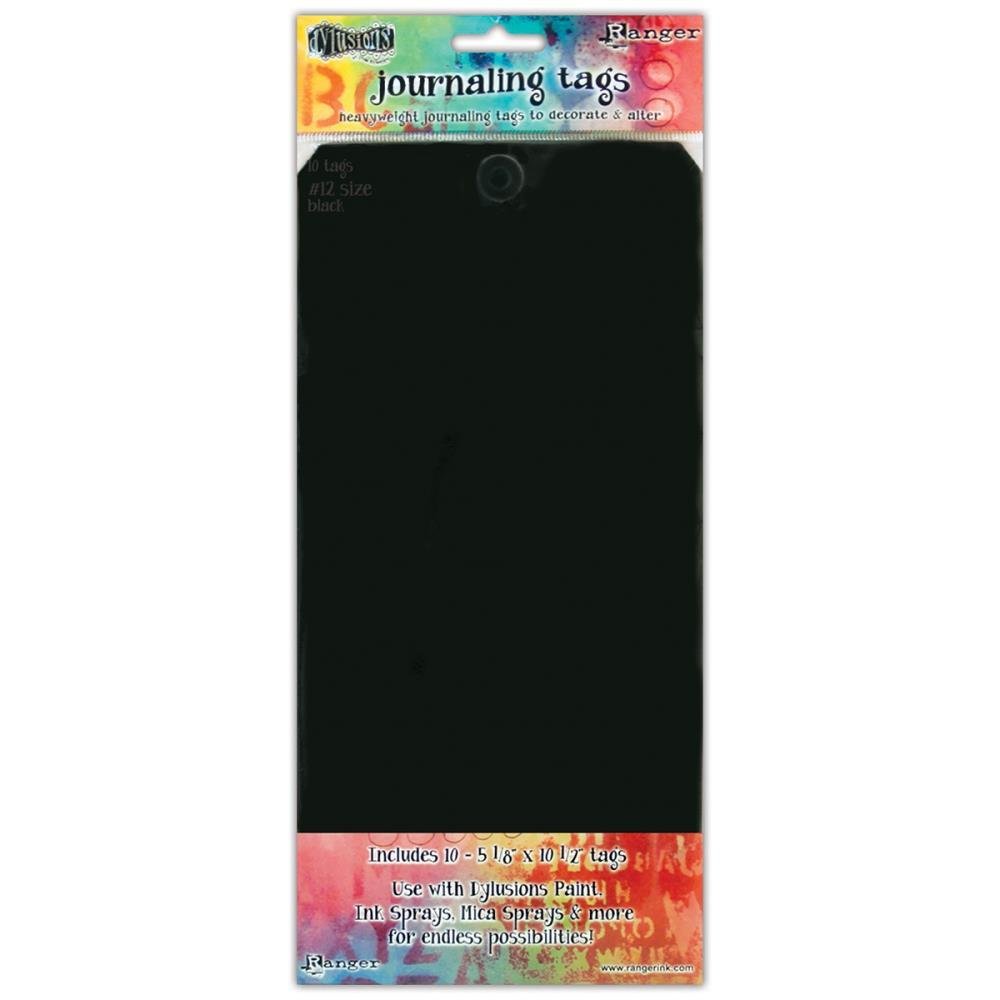 Dylusions Journal Tags 10/Pkg - Assorted, Style: Black #12