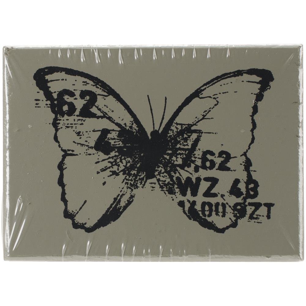 Finnabair Wood Mounted Stamp Butterfly 1.5"X2"