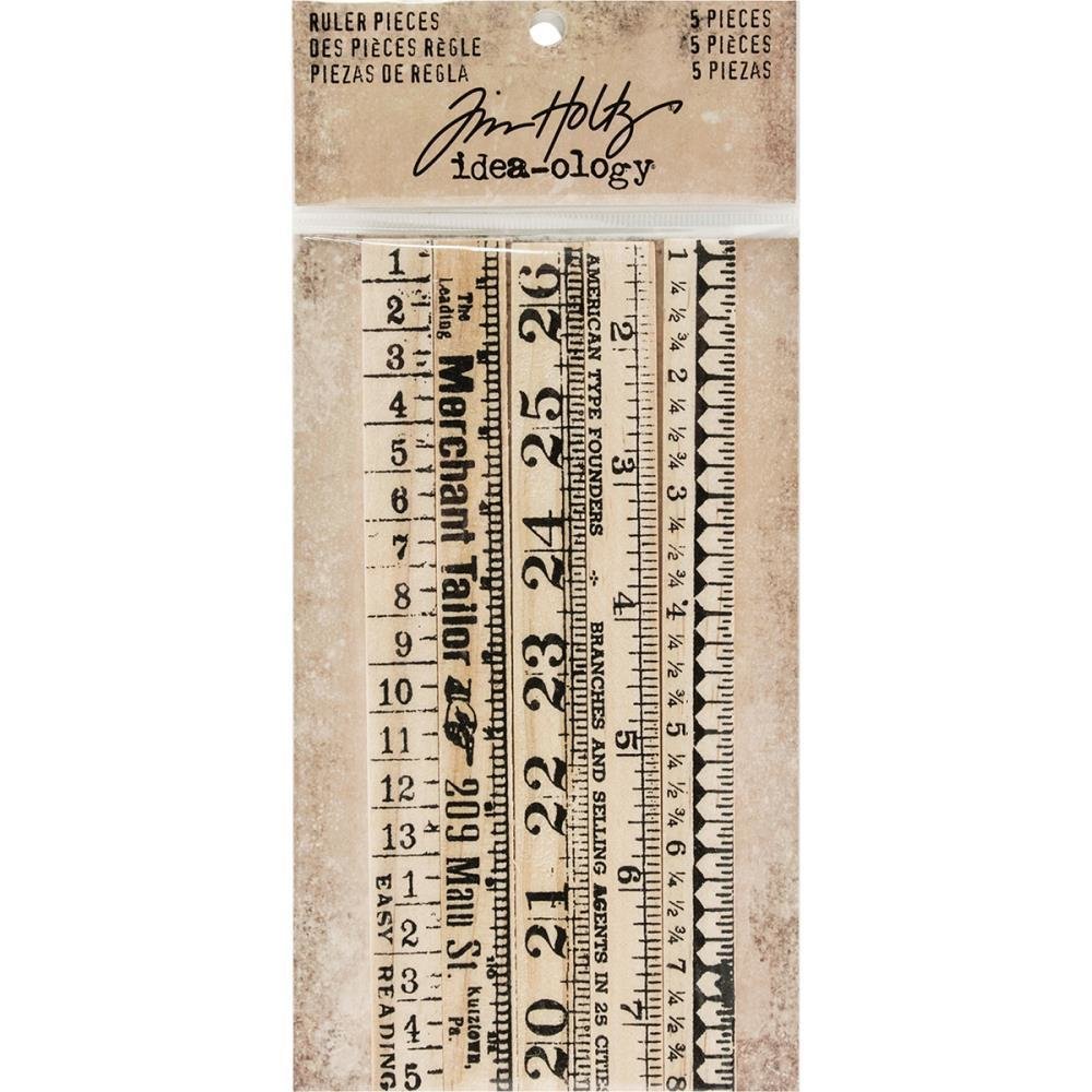 Tim Holtz Idea-ology Wooden Ruler Pieces