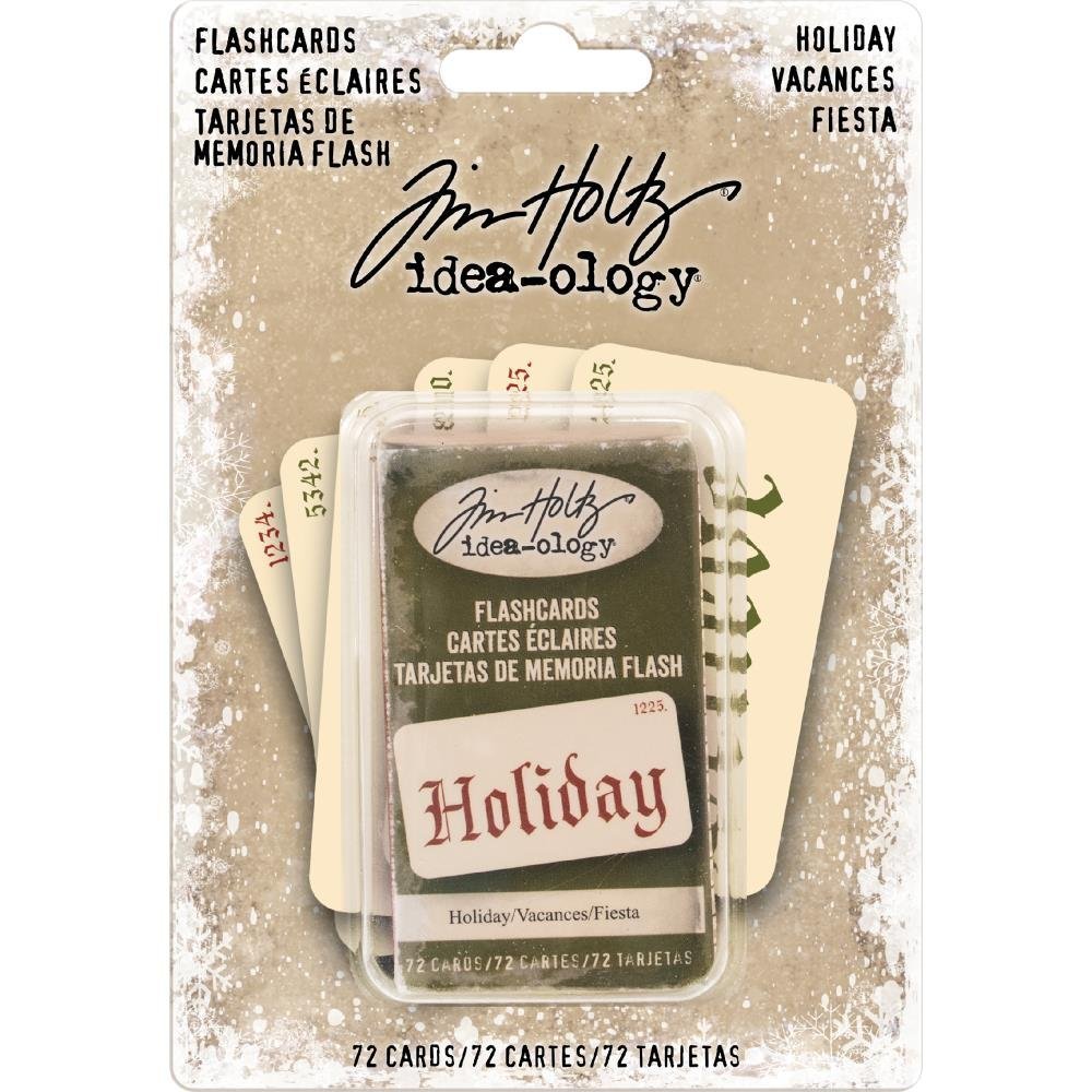 Tim Holtz Idea-ology Christmas Double-Sided Flashcards Holiday