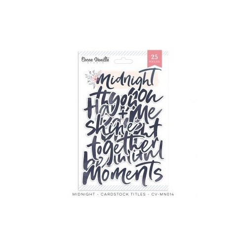 Cocoa Vanilla Midnight Die Cut Titles